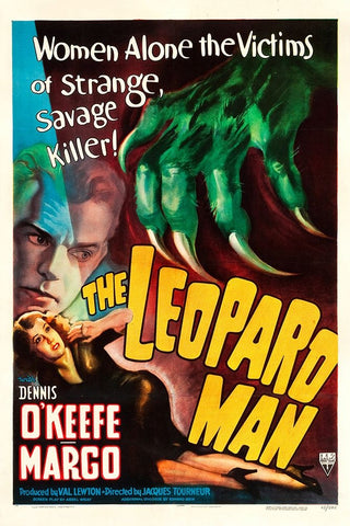 The Leopard Man-1943 White Modern Wood Framed Art Print with Double Matting by Vintage Hollywood Archive