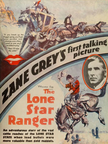 The Lone Star Ranger-1929 Black Ornate Wood Framed Art Print with Double Matting by Vintage Hollywood Archive