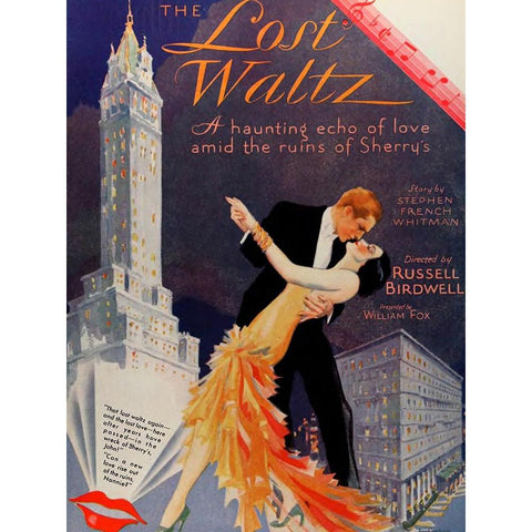 The Lost Waltz-1929 White Modern Wood Framed Art Print by Vintage Hollywood Archive