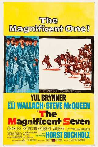 The Magnificent Seven-1960 Black Ornate Wood Framed Art Print with Double Matting by Vintage Hollywood Archive