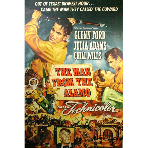 The Man from the Alamo Black Modern Wood Framed Art Print with Double Matting by Vintage Hollywood Archive