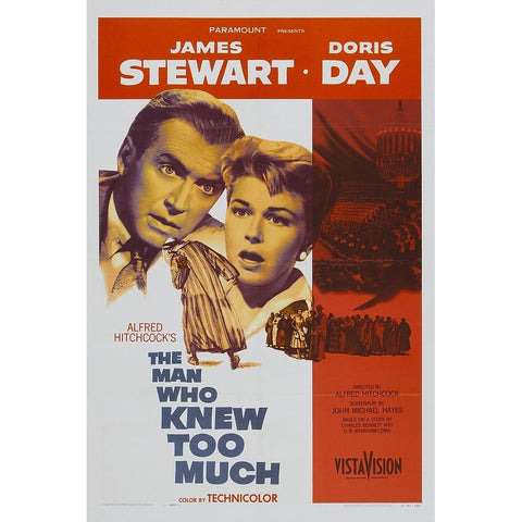 The Man who Knew Too Much-1956 White Modern Wood Framed Art Print by Vintage Hollywood Archive