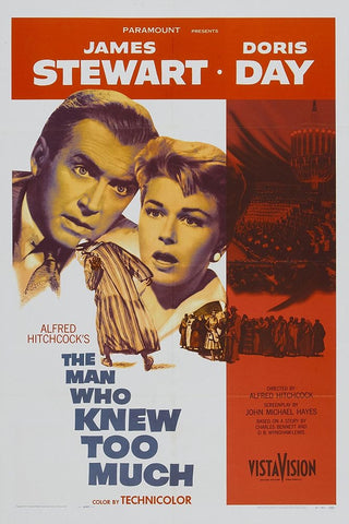 The Man who Knew Too Much-1956 White Modern Wood Framed Art Print with Double Matting by Vintage Hollywood Archive