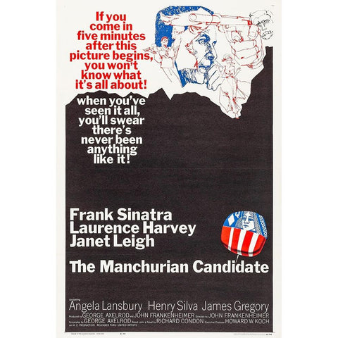 The Manchurian Candidate-1962 White Modern Wood Framed Art Print by Vintage Hollywood Archive