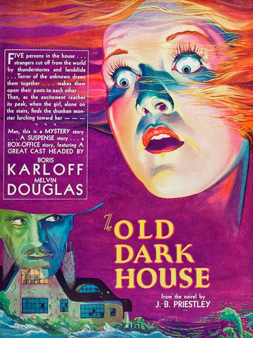 The Old Dark House-1932 Black Ornate Wood Framed Art Print with Double Matting by Vintage Hollywood Archive