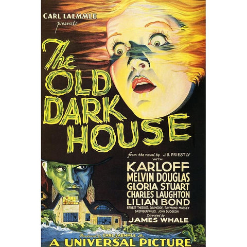 The Old Dark House-1932 Black Modern Wood Framed Art Print with Double Matting by Vintage Hollywood Archive