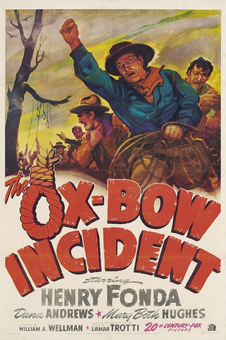 The Ox Bow Incident-1942 White Modern Wood Framed Art Print with Double Matting by Vintage Hollywood Archive