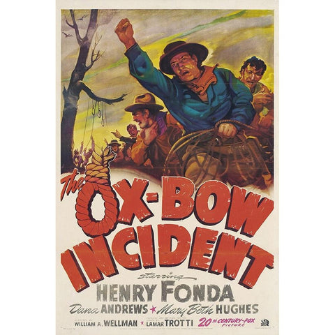 The Ox Bow Incident-1942 Gold Ornate Wood Framed Art Print with Double Matting by Vintage Hollywood Archive