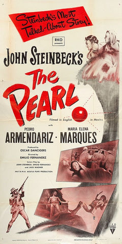 The Pearl-1948 Black Ornate Wood Framed Art Print with Double Matting by Vintage Hollywood Archive