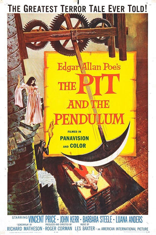 The Pit and the Pendulum-1961 White Modern Wood Framed Art Print with Double Matting by Vintage Hollywood Archive