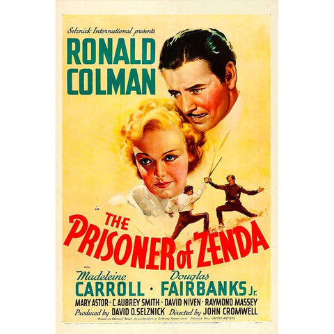 The Prisoner of Zenda-1937 White Modern Wood Framed Art Print by Vintage Hollywood Archive