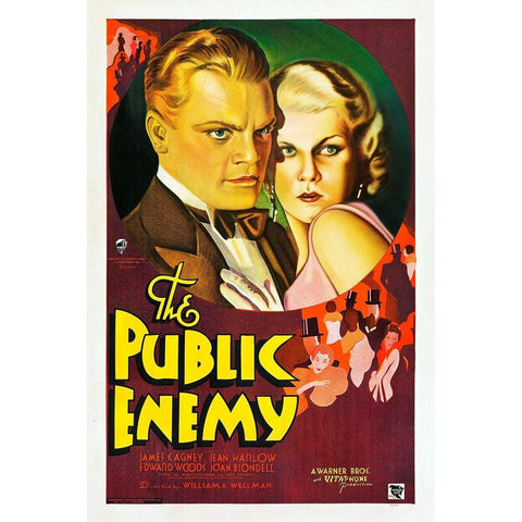 The Public Enemy-1931 Black Modern Wood Framed Art Print with Double Matting by Vintage Hollywood Archive