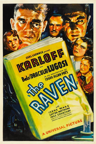 The Raven-1935 White Modern Wood Framed Art Print with Double Matting by Vintage Hollywood Archive