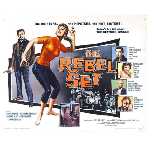 The Rebel Set-1959 Gold Ornate Wood Framed Art Print with Double Matting by Vintage Hollywood Archive