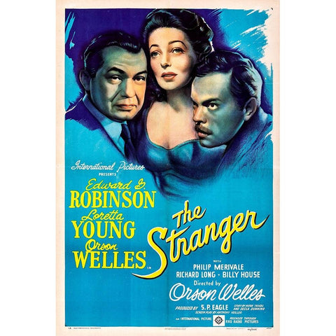 The Stranger-1946 White Modern Wood Framed Art Print by Vintage Hollywood Archive