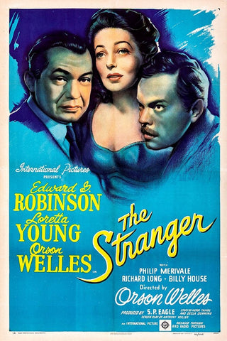 The Stranger-1946 White Modern Wood Framed Art Print with Double Matting by Vintage Hollywood Archive