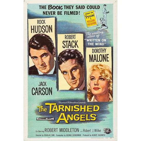 The Tarnished Angels-1958 Black Modern Wood Framed Art Print with Double Matting by Vintage Hollywood Archive