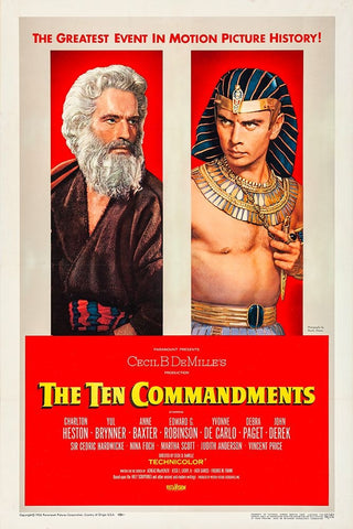 The Ten Commandments-1956 Black Ornate Wood Framed Art Print with Double Matting by Vintage Hollywood Archive