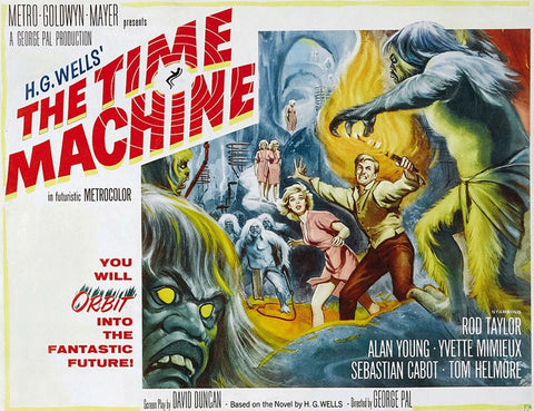 The Time Machine-1960 Black Ornate Wood Framed Art Print with Double Matting by Vintage Hollywood Archive