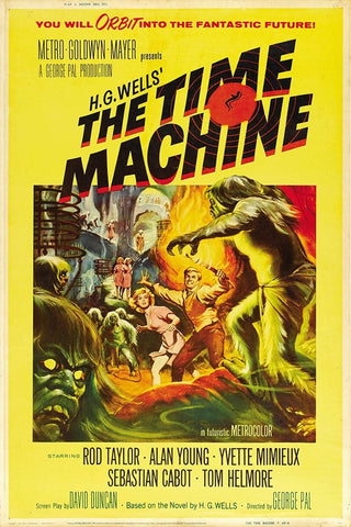 The Time Machine-1960 Black Ornate Wood Framed Art Print with Double Matting by Vintage Hollywood Archive