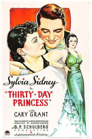 Thirty Day Princess-1934 Black Ornate Wood Framed Art Print with Double Matting by Vintage Hollywood Archive