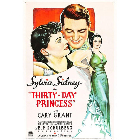 Thirty Day Princess-1934 Gold Ornate Wood Framed Art Print with Double Matting by Vintage Hollywood Archive