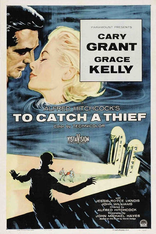 To Catch a Thief-1955 White Modern Wood Framed Art Print with Double Matting by Vintage Hollywood Archive