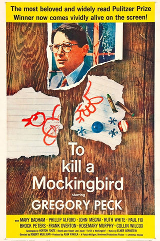 To Kill a Mockingbird-1963 Black Ornate Wood Framed Art Print with Double Matting by Vintage Hollywood Archive