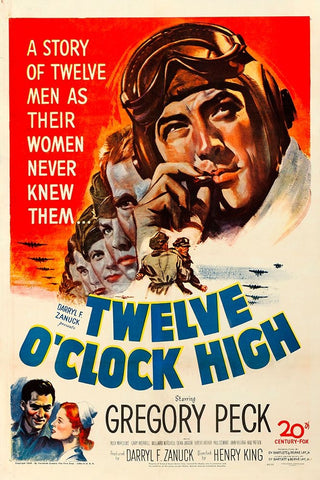 Twelve OClock High-1949 White Modern Wood Framed Art Print with Double Matting by Vintage Hollywood Archive