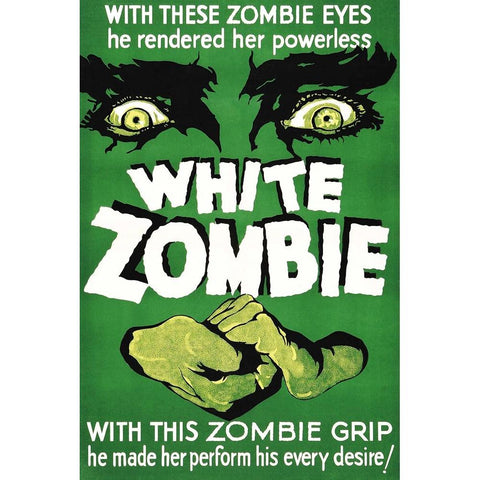 White Zombie-1932 White Modern Wood Framed Art Print by Vintage Hollywood Archive