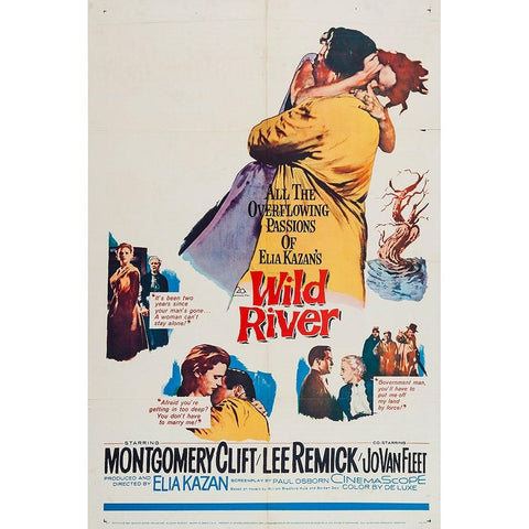 Wild River-1960 Black Modern Wood Framed Art Print with Double Matting by Vintage Hollywood Archive