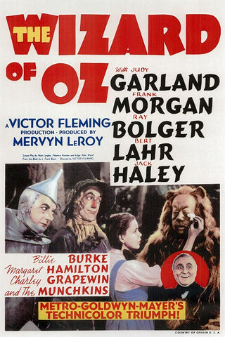 Wizard of Oz. 1939 White Modern Wood Framed Art Print with Double Matting by Vintage Hollywood Archive