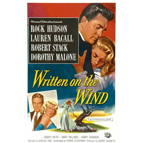 Written on the Wind-1956 Black Modern Wood Framed Art Print with Double Matting by Vintage Hollywood Archive