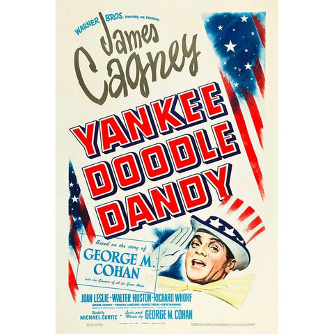 Yankee Doodle Dandy-1942 White Modern Wood Framed Art Print by Vintage Hollywood Archive