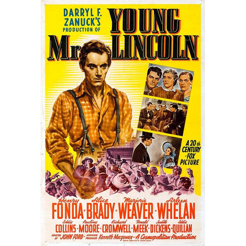 Young Mr. Lincoln-1939 Black Modern Wood Framed Art Print with Double Matting by Vintage Hollywood Archive