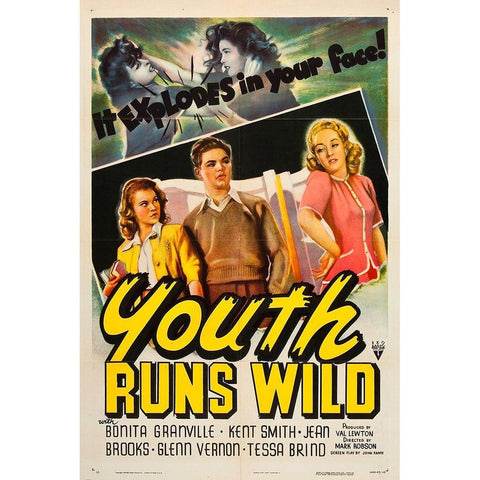 Youth Runs Wild-1944 White Modern Wood Framed Art Print by Vintage Hollywood Archive