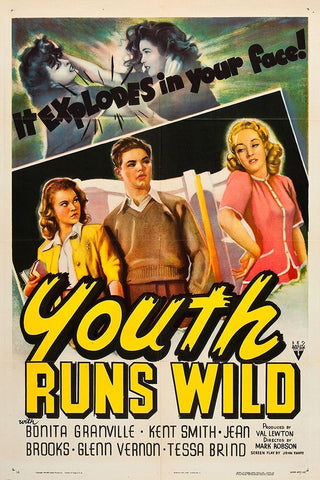 Youth Runs Wild-1944 White Modern Wood Framed Art Print with Double Matting by Vintage Hollywood Archive