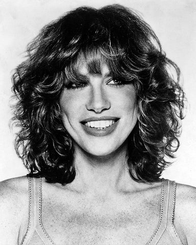 Carly Simon-1978 White Modern Wood Framed Art Print with Double Matting by Vintage Music Archive