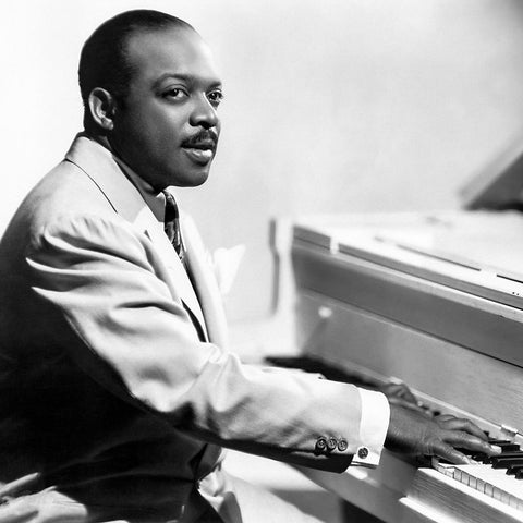 Count Basie-1955 Black Modern Wood Framed Art Print by Vintage Music Archive