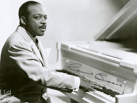 Count Basie-1955 Black Modern Wood Framed Art Print by Vintage Music Archive