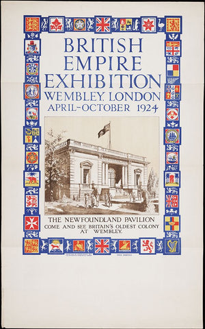 British Empire Exhibition-1924-Newfoundland White Modern Wood Framed Art Print with Double Matting by Worlds Fair Posters