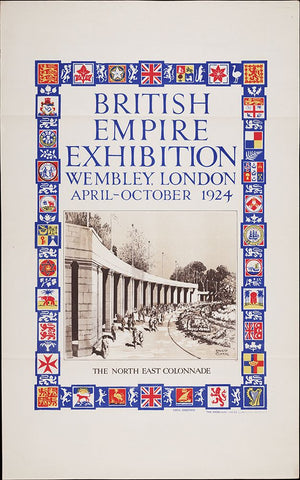 British Empire Exhibition-1924-North East Black Modern Wood Framed Art Print by Worlds Fair Posters