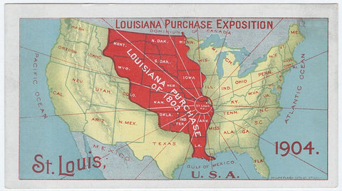 Louisiana Purchase-1904 Black Modern Wood Framed Art Print by Worlds Fair Posters