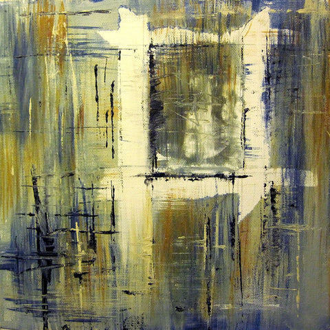 New Year Reflection White Modern Wood Framed Art Print with Double Matting by Clement, Diane