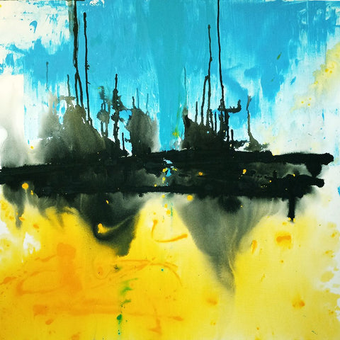 Ukraine Black Modern Wood Framed Art Print by Clement, Diane