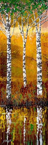 Betulle White Modern Wood Framed Art Print with Double Matting by Borelli, Guido