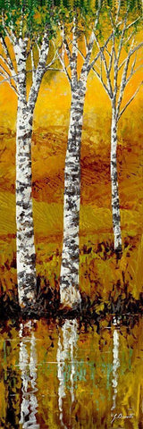 Betulle Chiare White Modern Wood Framed Art Print with Double Matting by Borelli, Guido