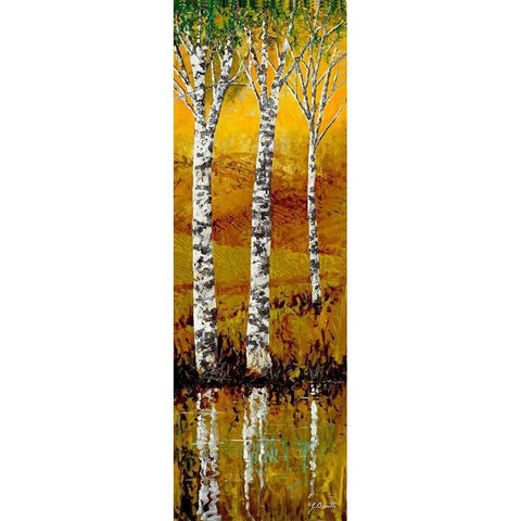 Betulle Chiare Black Modern Wood Framed Art Print by Borelli, Guido