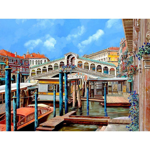 Rialto DallAltro Lato White Modern Wood Framed Art Print by Borelli, Guido