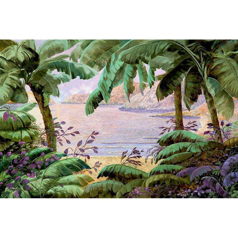 Jungla al Mare White Modern Wood Framed Art Print by Borelli, Guido